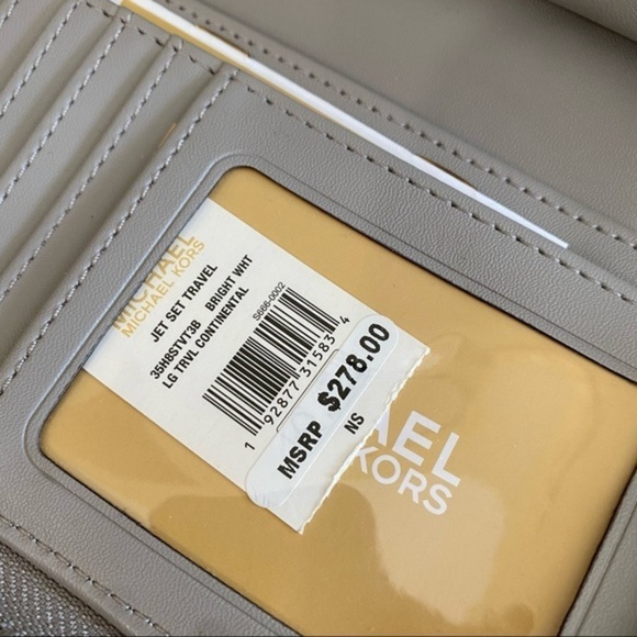 New Michael Kors jet set travel large continental wallet - Picture 9 of 10